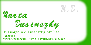 marta dusinszky business card